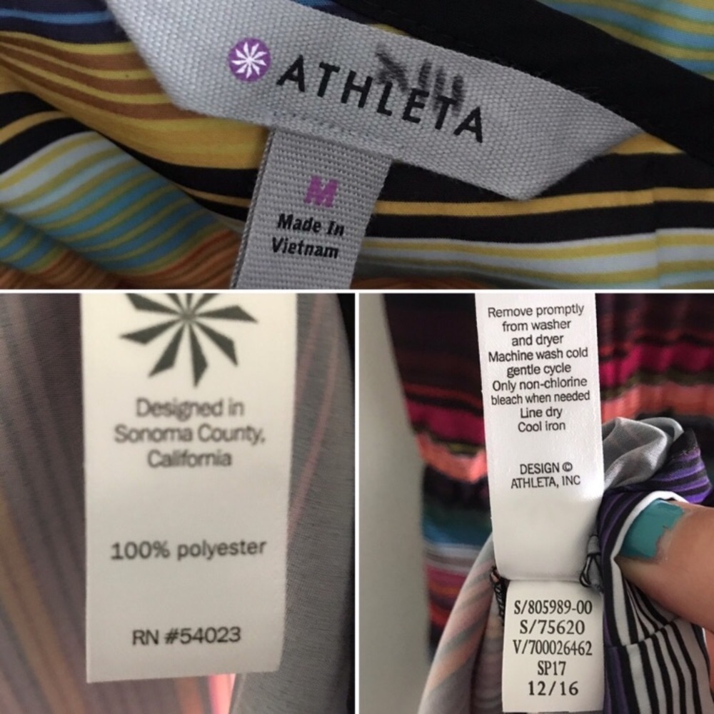 Athleta rainbow-striped summer dress - Picture 8 of 8